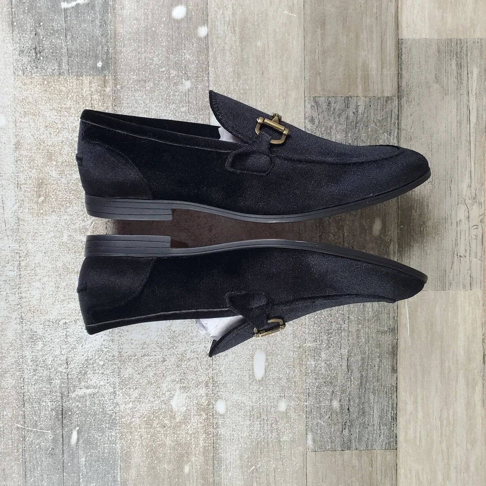 Steve Madden Delrayy‎ Mens Loafers Sz 8 Velvet Slip On Low Top Shoes Horsebit